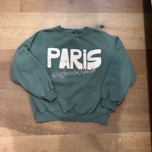Zara Green Crewneck Sweater - Paris Design